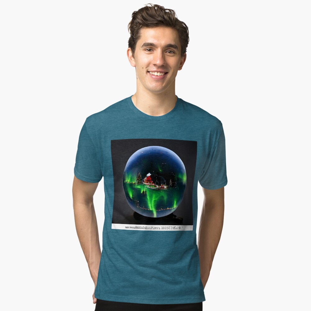 Northern Lights Snow Globe (Fishing Variant) | Art Board Print