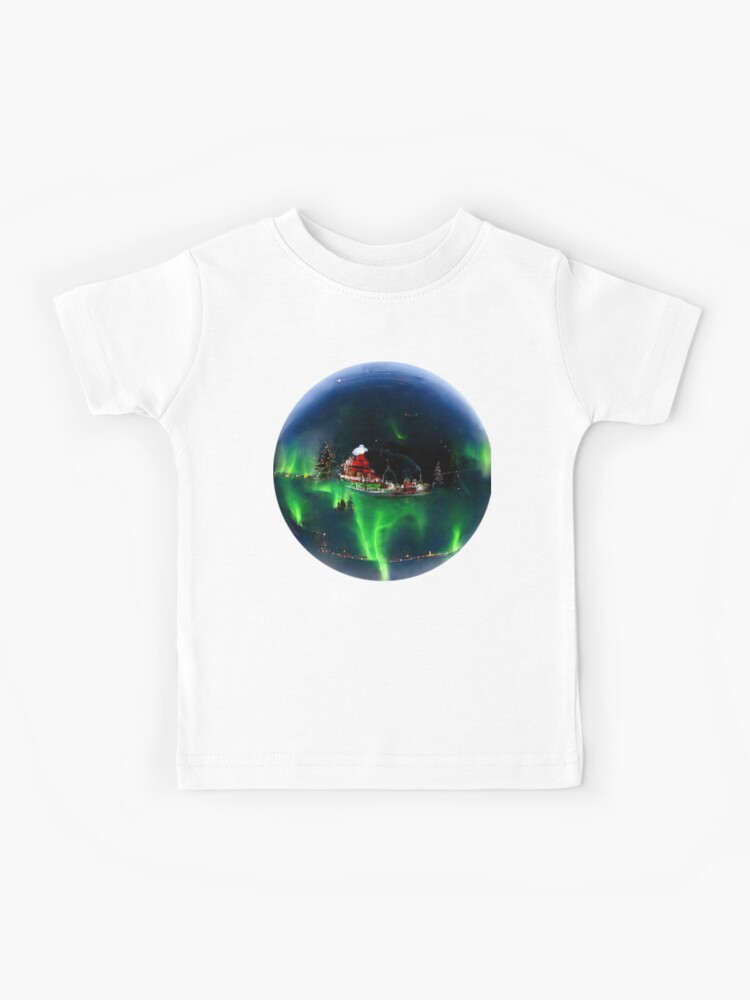 Northern Lights Snow Globe (Fishing Variant) | Kids T-Shirt