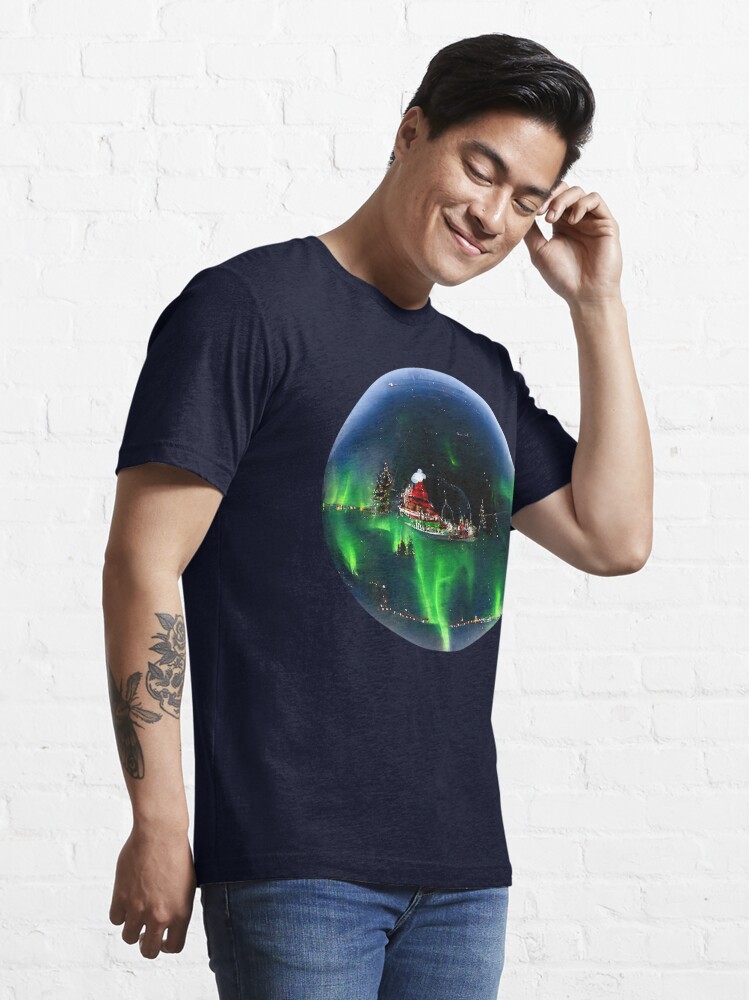 Northern Lights Snow Globe (Fishing Variant) Essential T-Shirt for Sale by  A Jay
