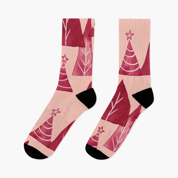 Artikelvorschau, Blush and Red Watercolor Christmas Trees entworfen und verkauft von Carolina Diaz.