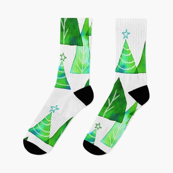 Artikelvorschau, Green Watercolor Christmas Trees entworfen und verkauft von Carolina Diaz.