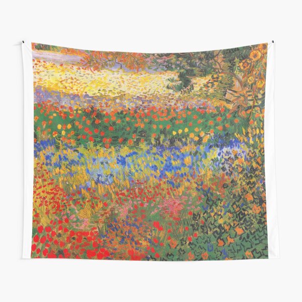 Flower Garden Painting by Vincent Van Gogh Tapestry