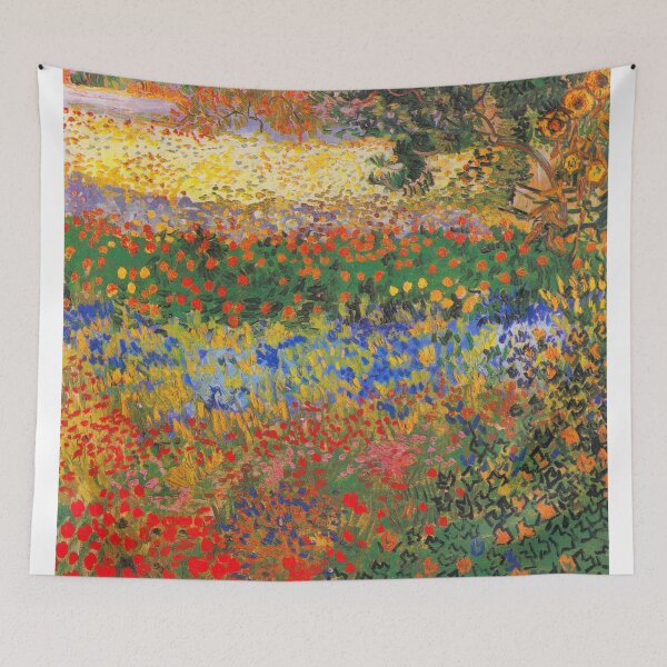 Item preview, Flower Garden Painting by Vincent Van Gogh designed and sold by vintageemporium.