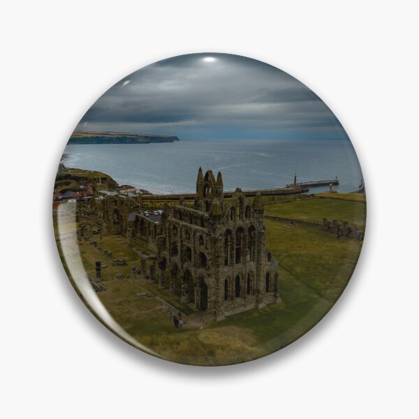 Item preview, Whitby Abbey Castle Moody Aerial Photo  designed and sold by IntenseAerials.