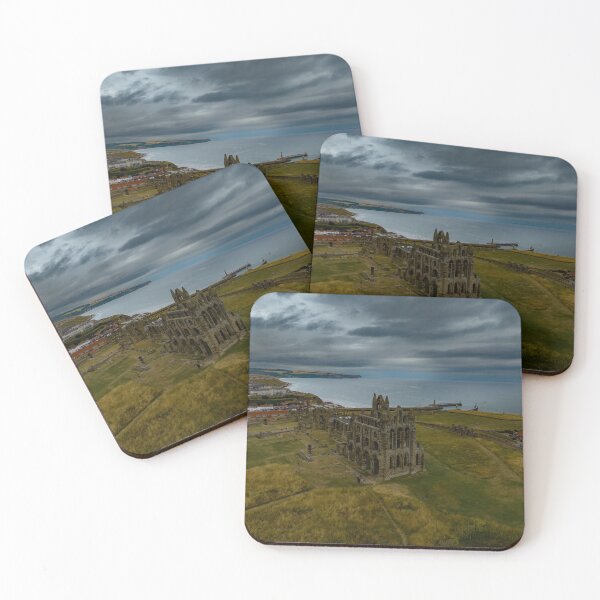 Item preview, Whitby Abbey Castle Moody Aerial Photo  designed and sold by IntenseAerials.