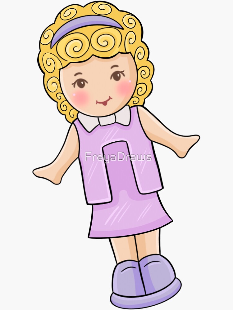 Funny Cranky Vintage Polly Pocket Doll - Nostalgic 80's Toys Sticker for  Sale by FreyaDraws