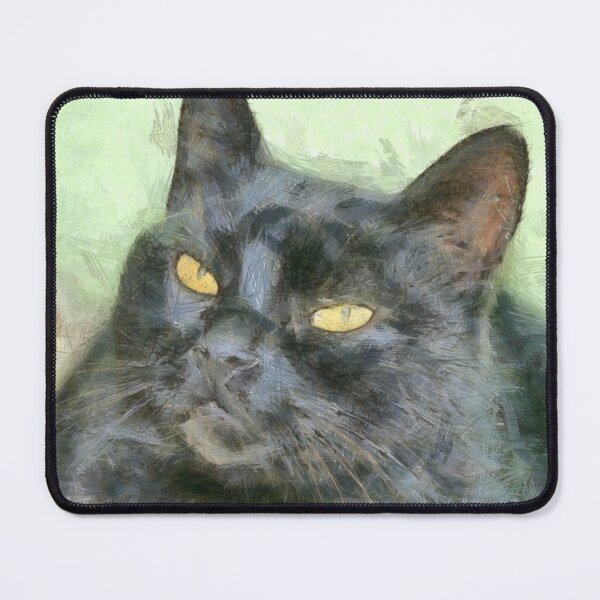 Item preview, Grumpy Black Cat Pencil Art designed and sold by taiche.