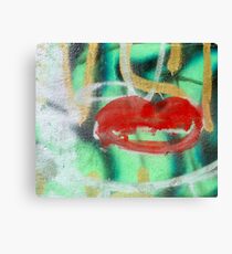 Red Kiss 3 Graffiti Canvas Print