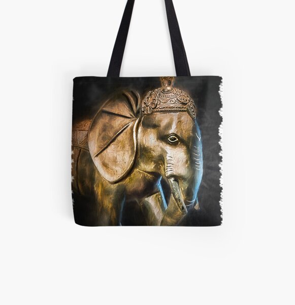 Elephant All Over Print Tote Bag