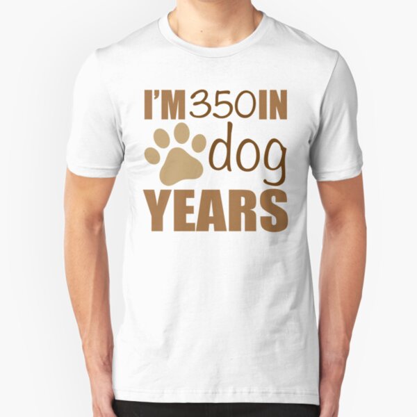 50th Birthday Dog Years Slim Fit T-Shirt