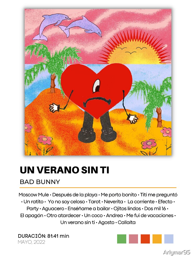 Bad bunny logo a summer without you | Sticker