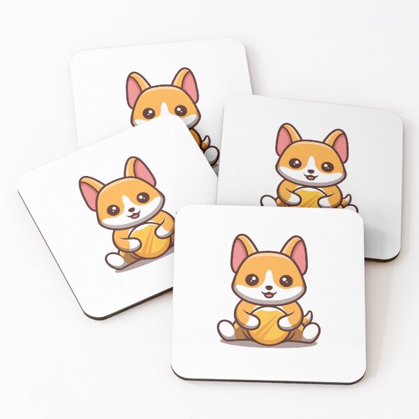 Item preview, Corgi Sitting Gold Coin Cute Cartoon designed and sold by GumregaStudio.
