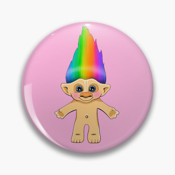 Item preview, Vintage Rainbow Troll Doll - Nostalgic 80's Toy designed and sold by FreyaDraws.
