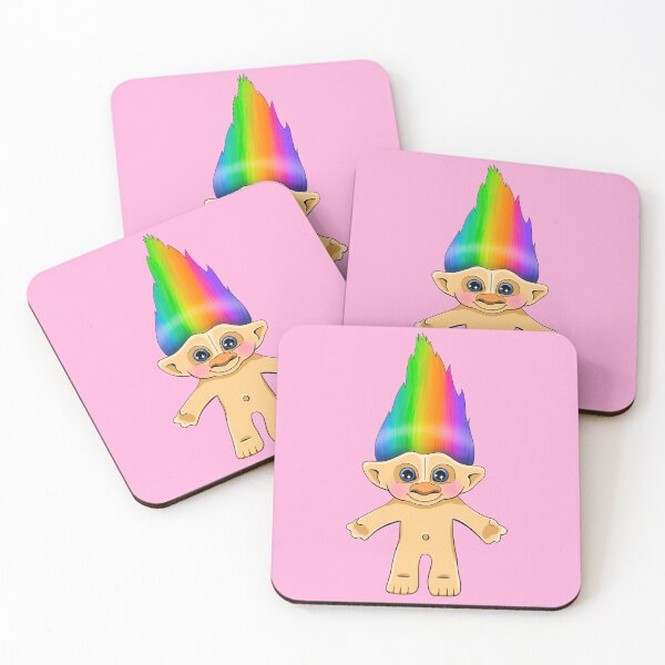 Item preview, Vintage Rainbow Troll Doll - Nostalgic 80's Toy designed and sold by FreyaDraws.
