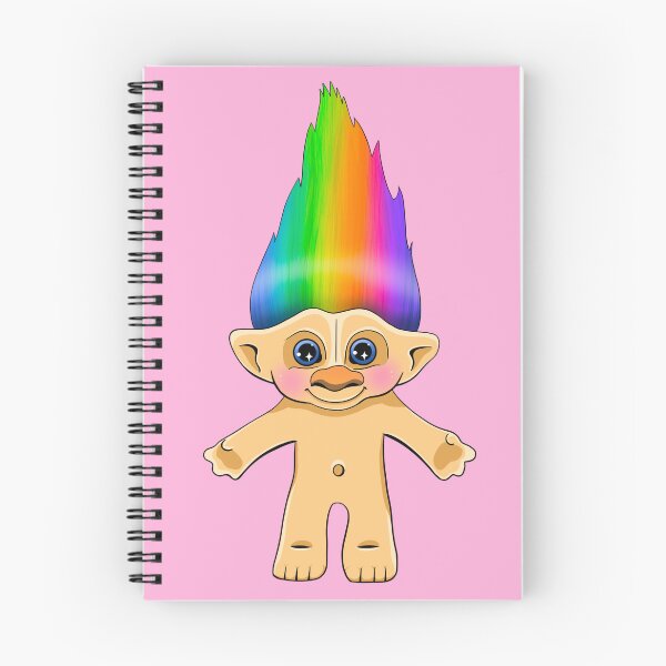 Artikelvorschau, Vintage Regenbogen-Troll-Puppe - nostalgisches Spielzeug der 80er Jahre entworfen und verkauft von FreyaDraws.