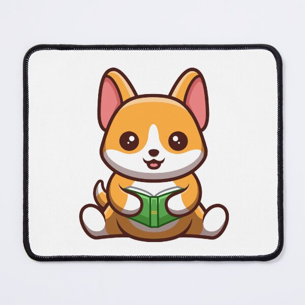 Item preview, Corgi Sitting Reading Book Cute Cartoon designed and sold by GumregaStudio.