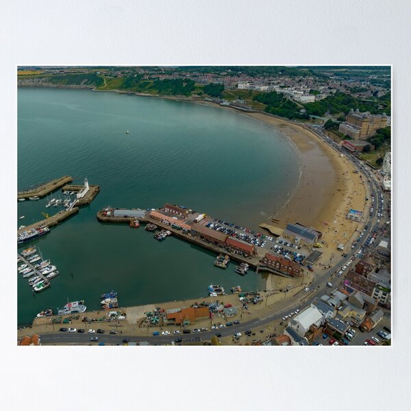 Item preview, Scarborough Beach and Harbor from the air, Aerial Photo of the UK seaside  designed and sold by IntenseAerials.