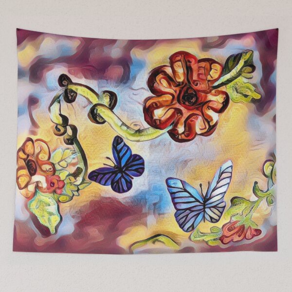 Item preview, Blue Mariposas designed and sold by lindosilks.