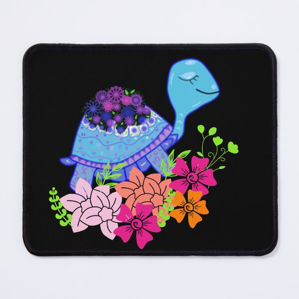 Item preview, turtle with flowers designed and sold by time-to-relax.