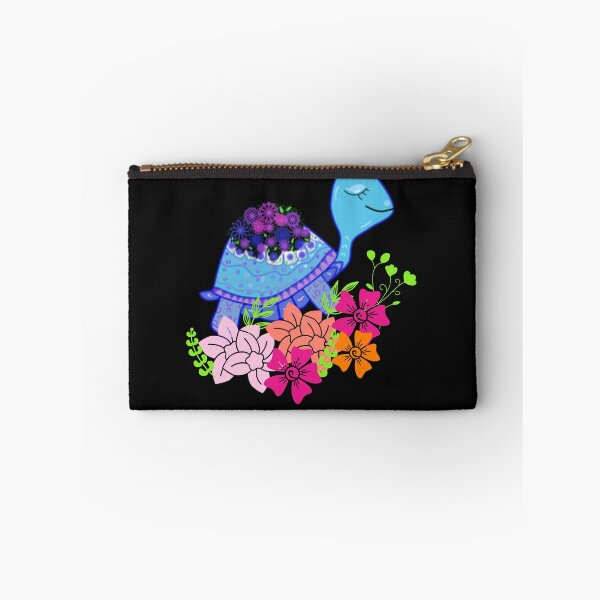 Item preview, turtle with flowers designed and sold by time-to-relax.