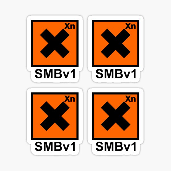 SMBv1: Hazardous to your health Sticker