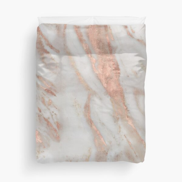 Civezza - rose gold marble Duvet Cover