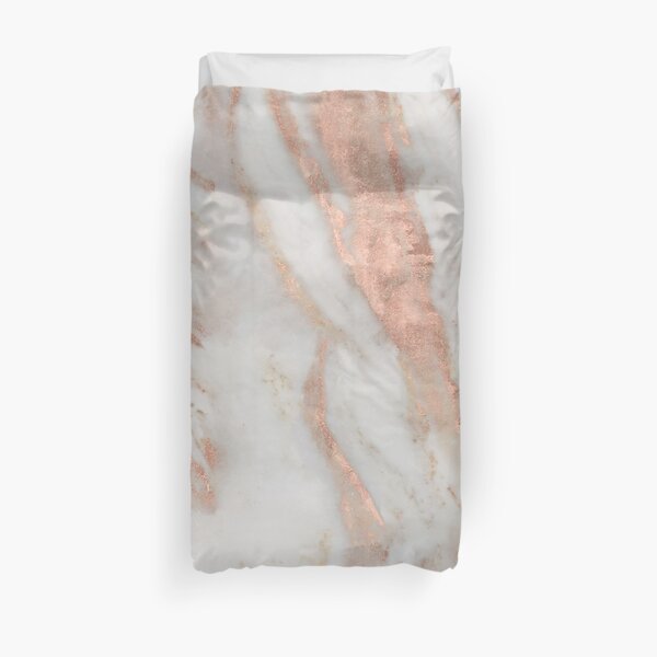 Civezza - rose gold marble Duvet Cover