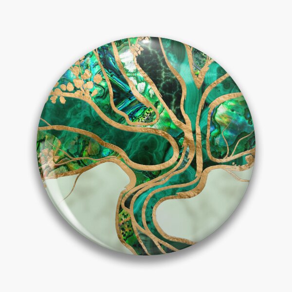 Item preview, Malachite and Abalone Tree of life abstract designed and sold by k9printart.