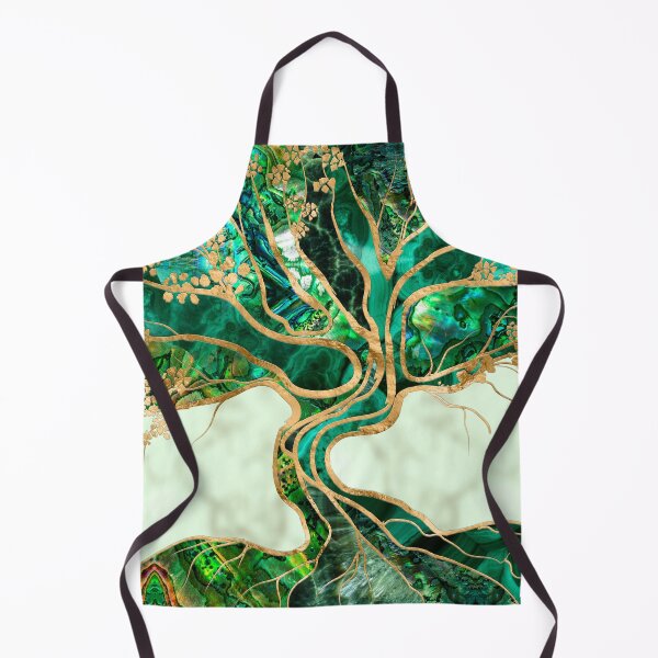 Item preview, Malachite and Abalone Tree of life abstract designed and sold by k9printart.