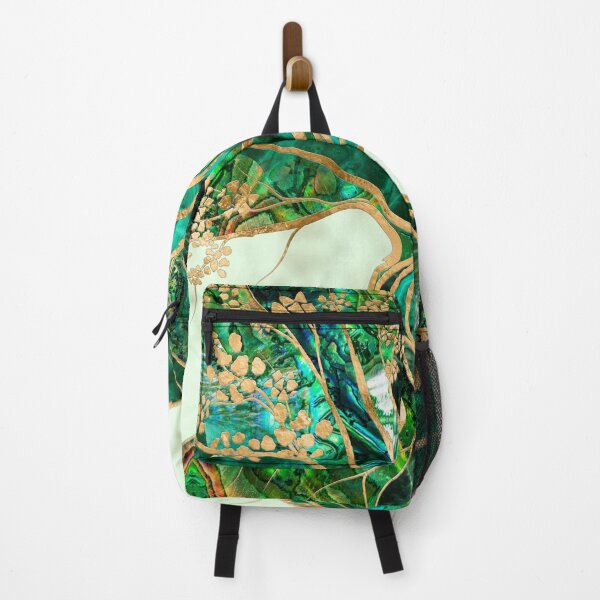 Item preview, Malachite and Abalone Tree of life abstract designed and sold by k9printart.