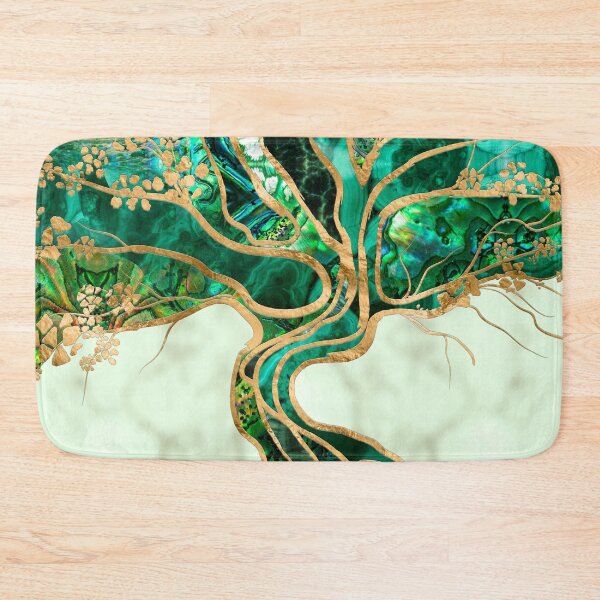 Item preview, Malachite and Abalone Tree of life abstract designed and sold by k9printart.