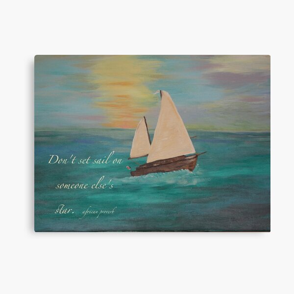 Sailing on Our Own Star Canvas Print