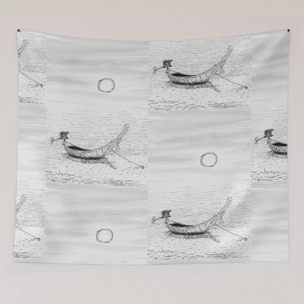 Item preview, Thailand-Long Tail Boat at morning low tide. designed and sold by James Lewis Hamilton.