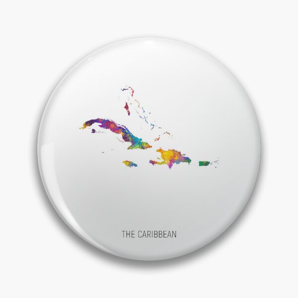 Artikelvorschau, The Caribbean Watercolor Map entworfen und verkauft von ArtPrints.