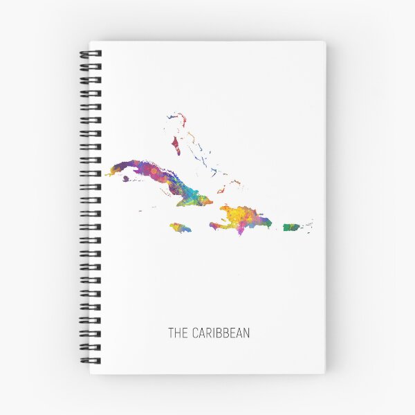 Item preview, The Caribbean Watercolor Map designed and sold by ArtPrints.