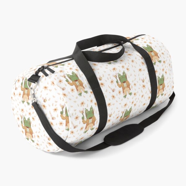 Seamless pattern. Frog and Bees Duffle Bag