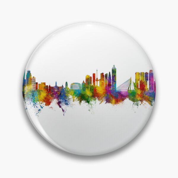Item preview, Rotterdam The Netherlands Skyline designed and sold by ArtPrints.