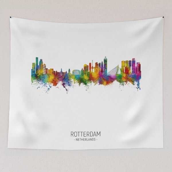 Item preview, Rotterdam The Netherlands Skyline designed and sold by ArtPrints.