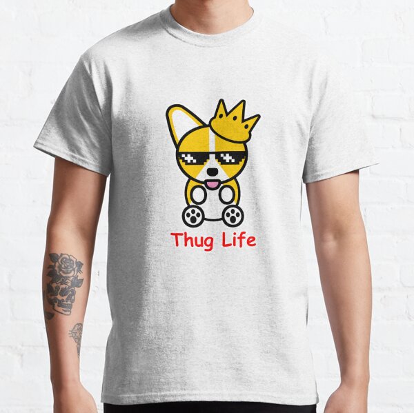 Ello Corgi | Thug Life Welsh Corgi Puppy Meme Dog Swag Glasses | Jay Rauler Classic T-Shirt