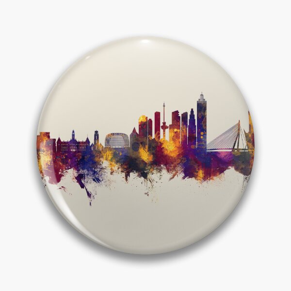 Item preview, Rotterdam The Netherlands Skyline designed and sold by ArtPrints.