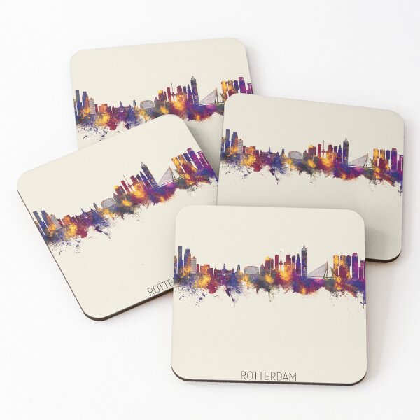 Item preview, Rotterdam The Netherlands Skyline designed and sold by ArtPrints.