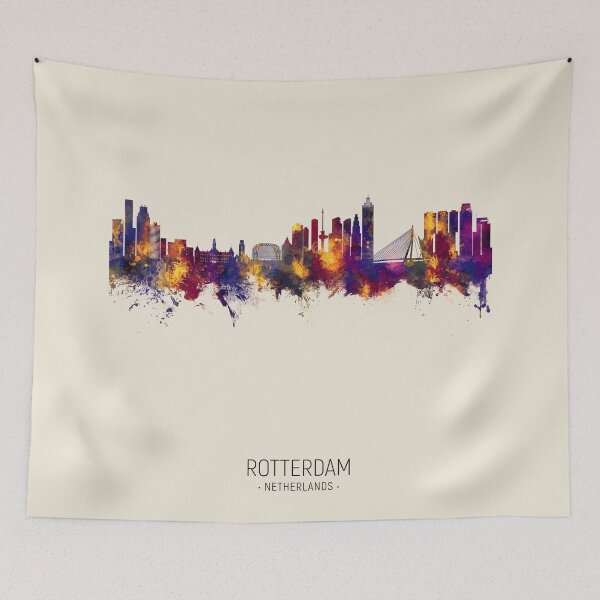 Item preview, Rotterdam The Netherlands Skyline designed and sold by ArtPrints.