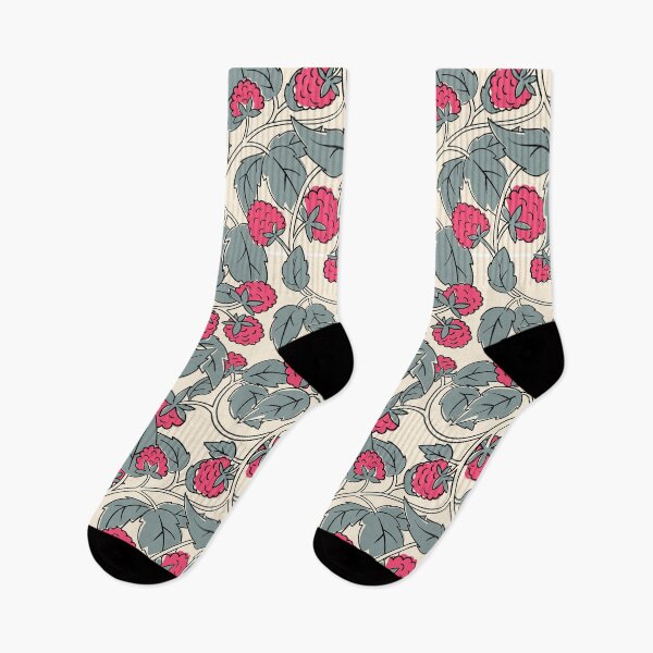 Item preview, Raspberry seamless Pattern. Black countour on white background. Vector illustration. designed and sold by Olgus.