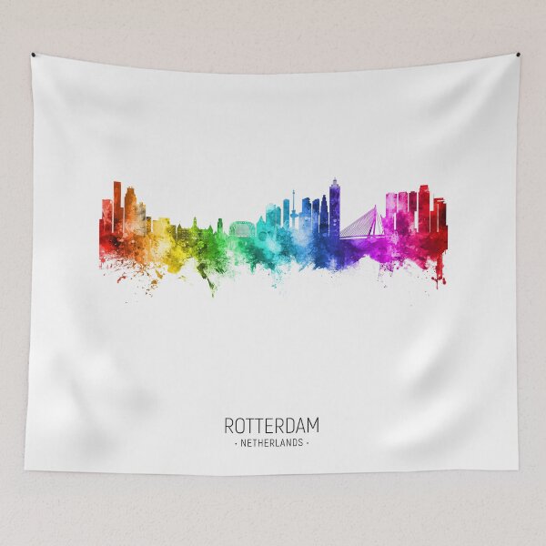 Item preview, Rotterdam The Netherlands Skyline designed and sold by ArtPrints.