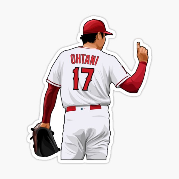 Shohei Ohtani #17 Los Angeles Angels of Anaheim Red Jersey Sticker for  Sale by TheBmacz