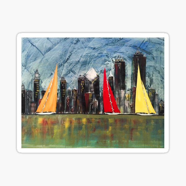 A Chicago Sail Sticker
