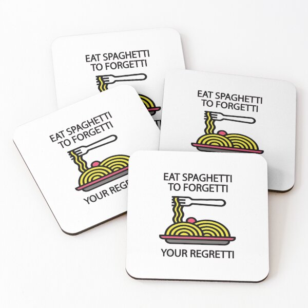 Item preview, eat spaghetti to forgetti your regretti foof funny designed and sold by Georgekz.