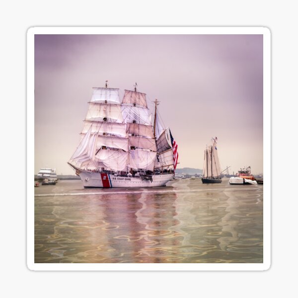 Tall Ships in Boston -USCG Sticker