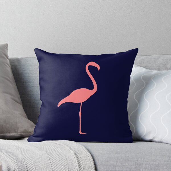 Item preview, Pink Flamingo On Navy Blue designed and sold by rewstudio.