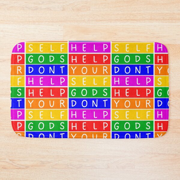 Item preview, Help yourself, gods don't help  - Rainbow designed and sold by RainbowWordLand.